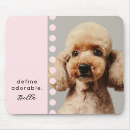 Custom Name Dog Funny Saying Photo Pastel Pink マウスパッド