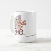 Custom Name Dog Lover Gift | Whimsical Puppy Coffe コーヒーマグカップ (正面左)