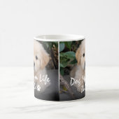 Custom Name Dog Mom Life Bella Puppy Design コーヒーマグカップ (中央)