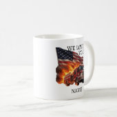 Custom Name Dramatic Hero Firefighter Mug コーヒーマグカップ (正面右)