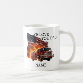 Custom Name Dramatic Hero Firefighter Mug コーヒーマグカップ