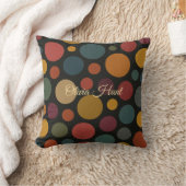 Custom Name Dull Color Circles クッション (ブランケット)