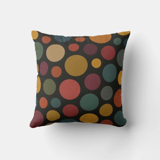 Custom Name Dull Color Circles クッション (裏面)