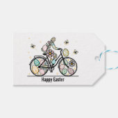 Custom Name Easter Bicycle Design ギフトタグ (正面(横))
