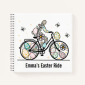 Custom Name Easter Bicycle Design ノートブック (正面)