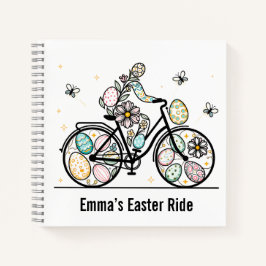 Custom Name Easter Bicycle Design ノートブック