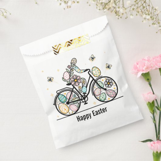 Custom Name Easter Bicycle Design フェイバーバッグ (封をした状態)
