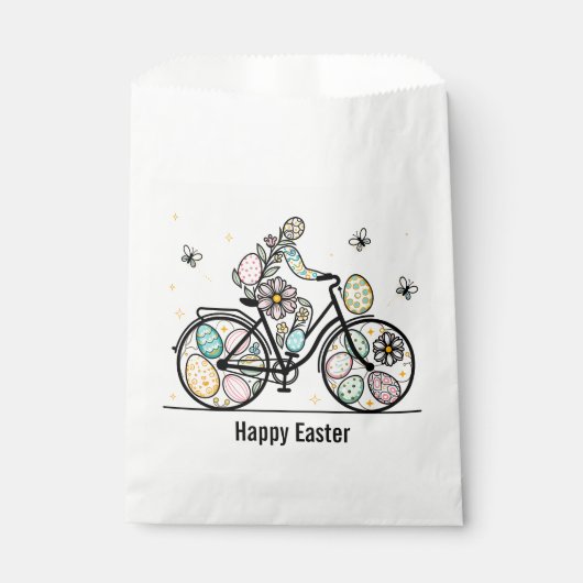 Custom Name Easter Bicycle Design フェイバーバッグ (正面)