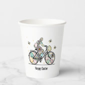 Custom Name Easter Bicycle Design 紙コップ (正面)