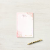 Custom Name Elegant Post-It® Notes ポストイット (デスク上)