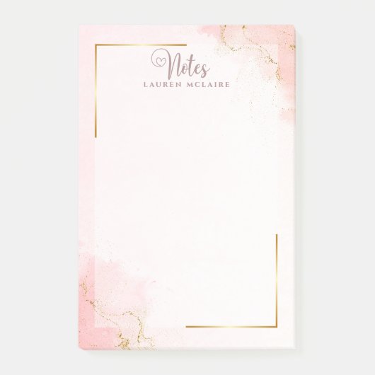 Custom Name Elegant Post-It® Notes ポストイット (正面)