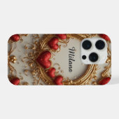 Custom Name Elegant Royal Romantic Glam Aesthetic iPhoneケース (裏面横)