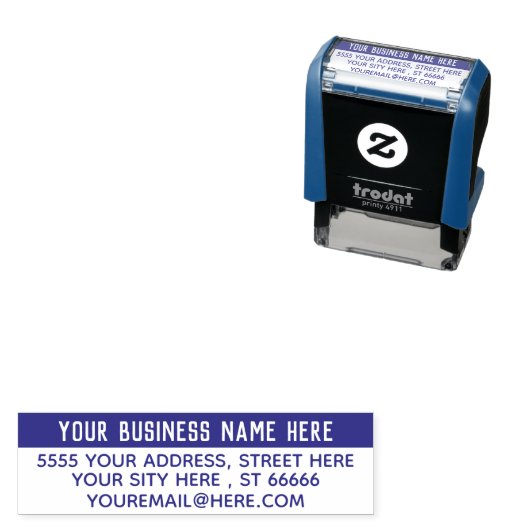 Custom Name Email Address Color Stamp Template セルフインキングスタンプ (インサイチュ)