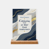 Custom Name Employee 30 Year Work Anniversary アクリルサイン (正面)