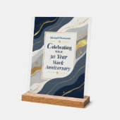 Custom Name Employee 30 Year Work Anniversary アクリルサイン (傾斜)