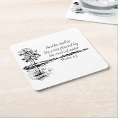 Custom Name Encouraging Scripture Psalm 1:3 スクエアペーパーコースター (アングル)