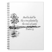 Custom Name Encouraging Scripture Psalm 1:3  ノートブック (正面)