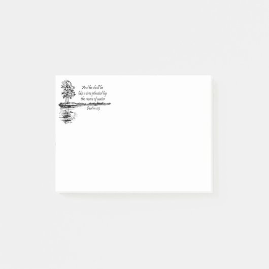 Custom Name Encouraging Scripture Psalm 1:3  ポストイット (正面)