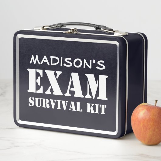 Custom Name EXAM SURVIVAL KIT メタルランチボックス (インサイチュ)