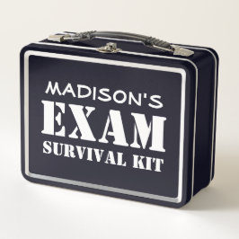 Custom Name EXAM SURVIVAL KIT メタルランチボックス