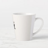 Custom Name Fabulous Fifty Beige Black Typography カフェラテマグ (右)