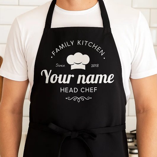 Custom Name Family Kitchen Head Chef Apron エプロン