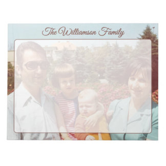 Custom Name Family Photo Retro Script To Do List  ノートパッド