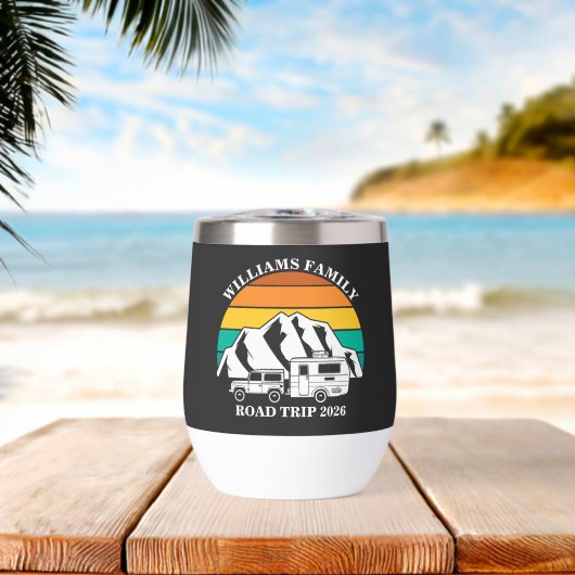 custom name family vacation mountain Road Trip (ビーチ (回転後))