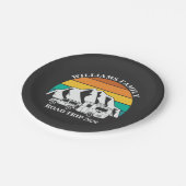 custom name family vacation mountain Road Trip ペーパープレート (アングル)