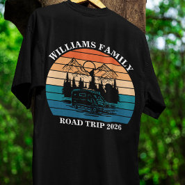 custom name family vacation mountain Road Trip Tシャツ