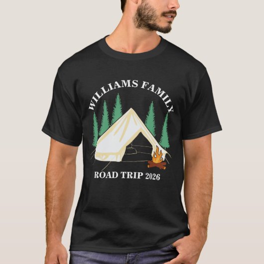 custom name family vacation mountain Road Trip Tシャツ (正面)