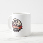Custom Name Fishing コーヒーマグカップ (正面左)
