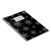 Custom Name Floral Notebook ノートブック (右側)