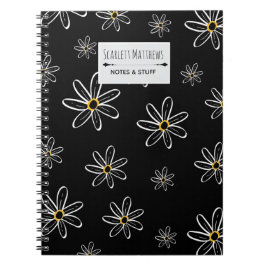 Custom Name Floral Notebook ノートブック