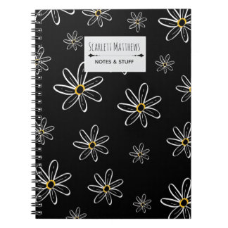 Custom Name Floral Notebook ノートブック