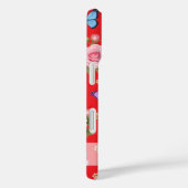 Custom Name Floral Paw Print Phone Case  Case-Mate iPhoneケース (裏面 / 右)