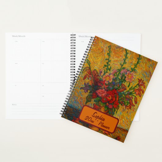 Custom Name  Floral Planner プランナー手帳 (ディスプレー)