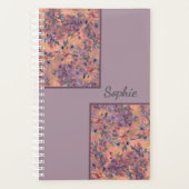 Custom Name Floral Planner Notebook プランナー手帳 (正面)