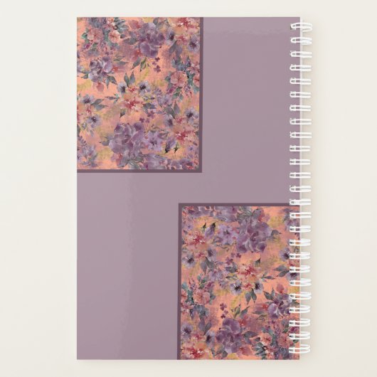 Custom Name Floral Planner Notebook プランナー手帳 (裏面)