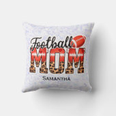 Custom Name Football Mom | Mother's Day クッション (裏面)