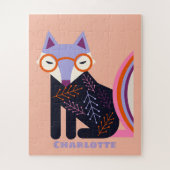 Custom Name Fox Puzzle for Kids  ジグソーパズル (縦)