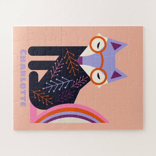 Custom Name Fox Puzzle for Kids  ジグソーパズル (横)