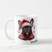  Custom name, French bulldog  コーヒーマグカップ (左)