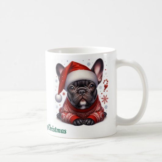  Custom name, French bulldog  コーヒーマグカップ (右)