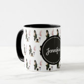 Custom Name French Bulldog Coffee Mug マグカップ (正面左)
