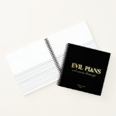 Custom Name Fun Cool Chic EVIL PLANS Planner ノートブック (内部)
