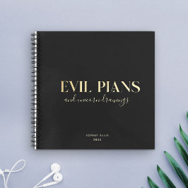 Custom Name Fun Cool Chic EVIL PLANS Planner ノートブック