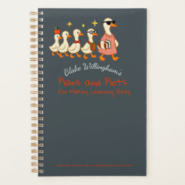 Custom Name Fun Cool Teacher Goose Planner プランナー手帳