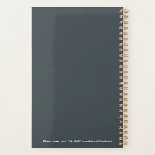 Custom Name Fun Cool Teacher Goose Planner プランナー手帳 (裏面)