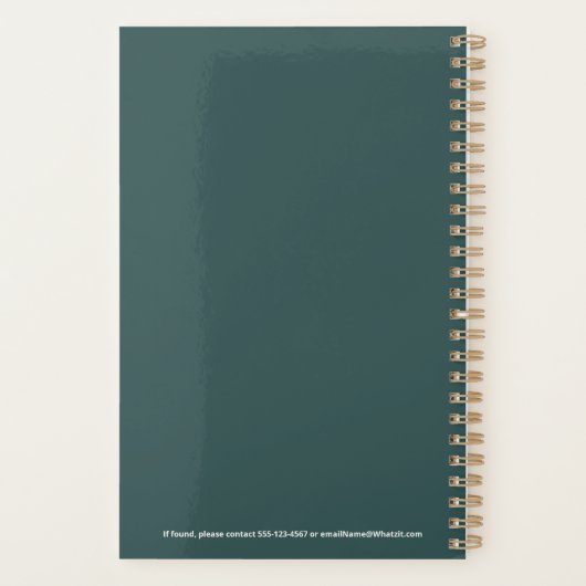 Custom Name Fun Cool Teacher Goose Planner プランナー手帳 (裏面)